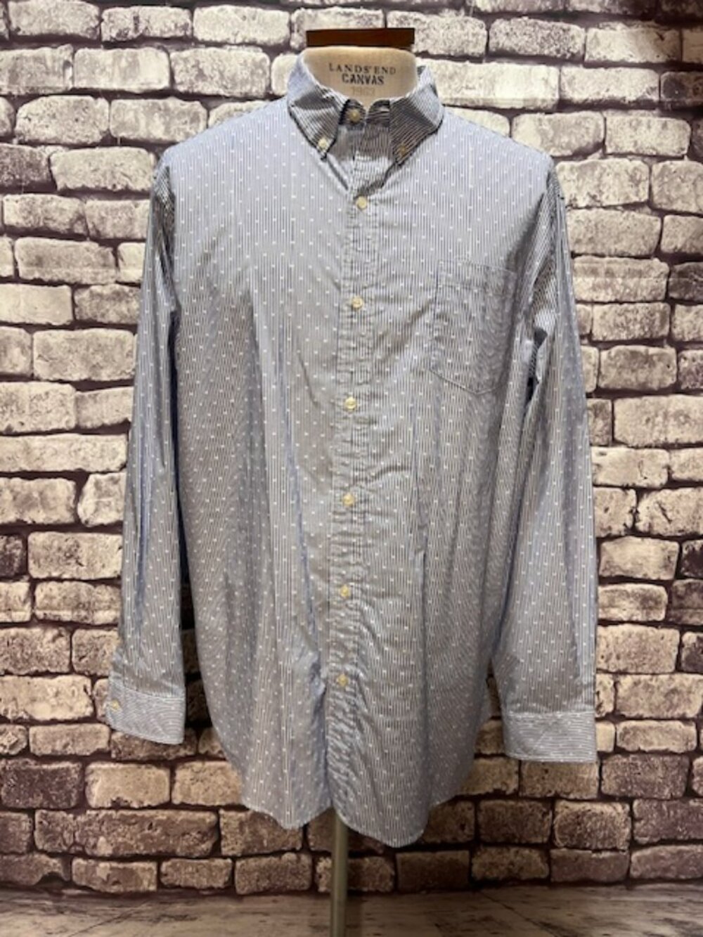 Chaps Men's Blue & White Button Down Shirt Size XXL